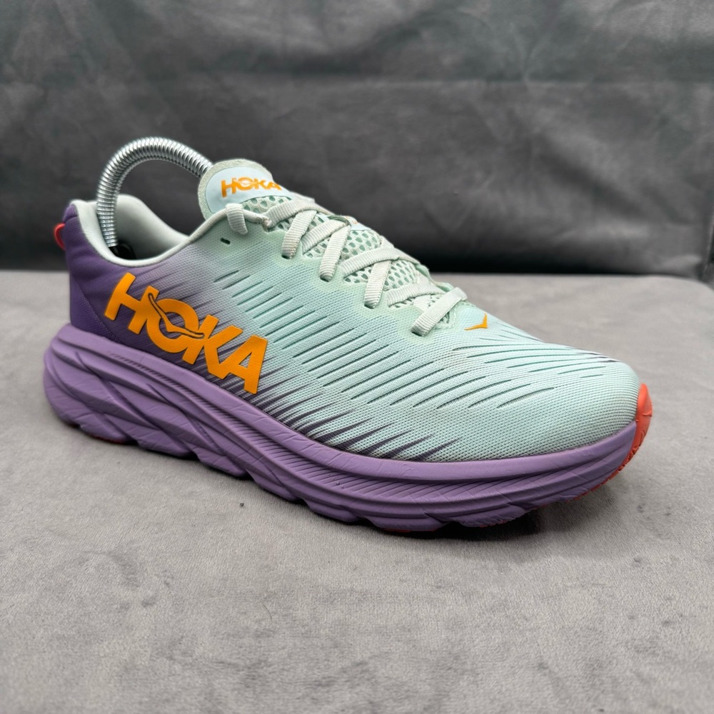 Hoka One One Women's Sneakers in Mint and Purple